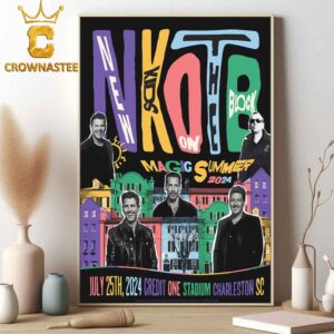 New Kids On The Block Magic Summer Tour 2024 Charleston Event On July 25th Home Decor Poster Canvas