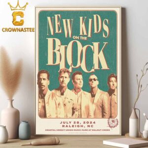 New Kids On The Block Raleigh Event Magic Summer Tour 2024 On July 28th Home Decor Poster Canvas