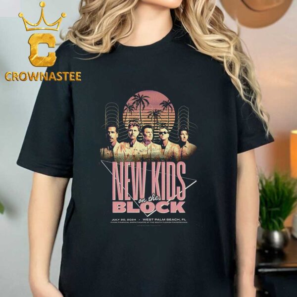 New Kids On The Block iThink Financial Amphitheatre Show 2024 At West Palm Beach FL On July 20th Limited Edition Classic T-Shirt