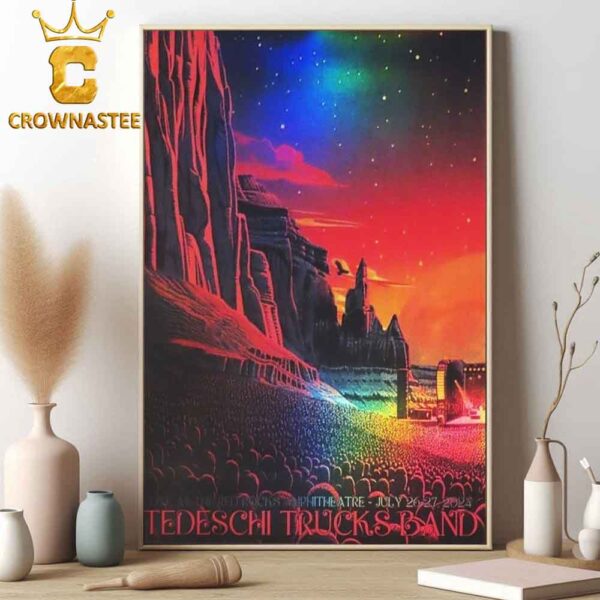 Tedeschi Trucks Band Live At The Red Rocks On July 26th-27th 2024 Home Decor Poster Canvas