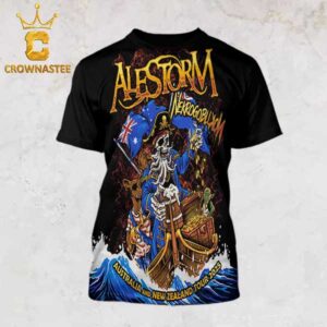 Alestorm Australian And New Zealand Tour 2025 From February 25th To March 8th All Over Print T-Shirt