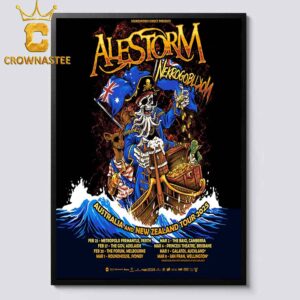 Alestorm Australian And New Zealand Tour 2025 From February 25th To March 8th Home Decor Poster Canvas