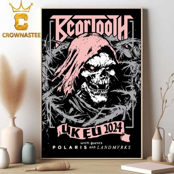 Beartooth EU UK Tour 2024 With Polaris And Landmvrks Home Decor Poster Canvas