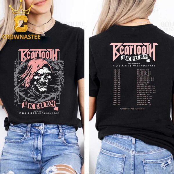 Beartooth EU UK Tour 2024 With Polaris And Landmvrks Two Sided T-Shirt