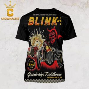 Blink-182 At Gainbridge Fieldhouse Indianapolis Indiana 2024 One More Time Tour On August 2nd All Over Print T-Shirt