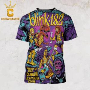 Blink-182 At Schottenstein Center Columbus OH 2024 One More Time Tour On August 13th All Over Print Shirt