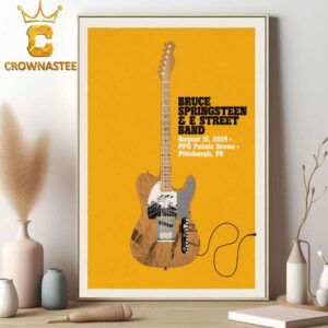 Bruce Springsteen And E Street Band Pittsburgh 15th August World Tour 2024 Limited Edition Home Decor Poster Canvas