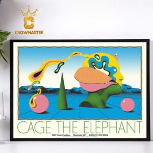 Cage The Elephant At PNC Music Pavillon Charlotte North Carolina On August 4th 2024 Home Decor Poster Canvas