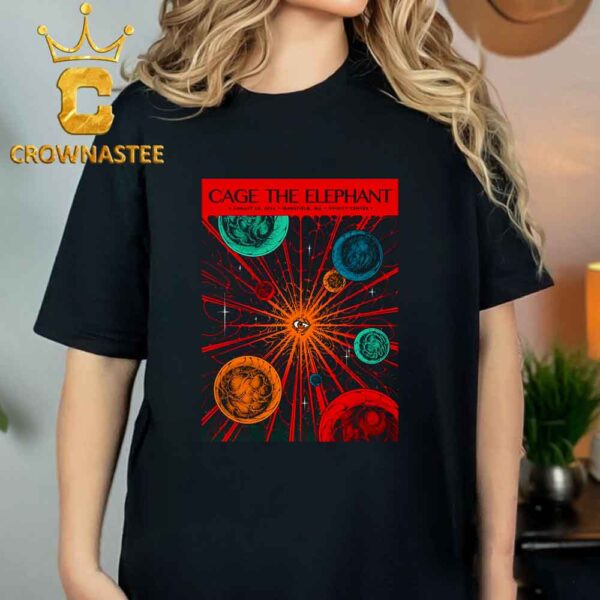 Cage The Elephant In Mansfield Massachusetts 2024 At Xfinity Center On August 22 Classic T-Shirt