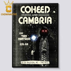 Coheed And Cambria The Rits Raleigh NC 2024 On August 26th Home Decor Poster Canvas