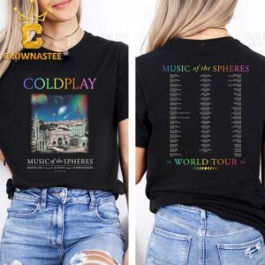 Coldplay In Munich Germany 2024 Music Of The Spheres Tour From August 15th To 18th Tour Date Two Sided T-Shirt