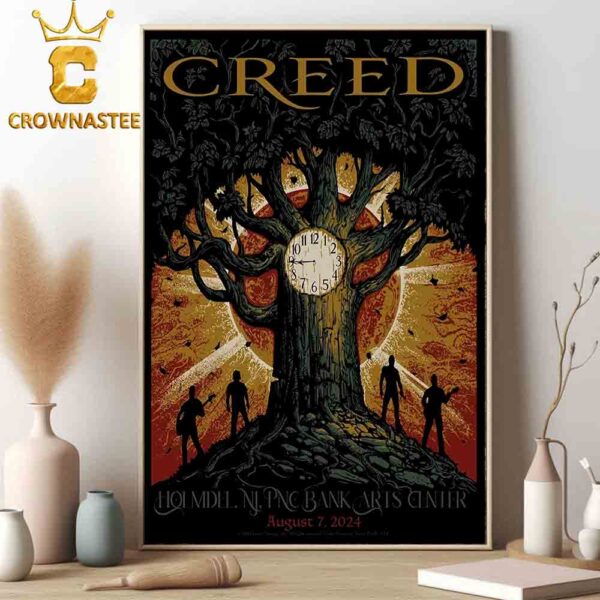 Creed In Holmdel New Jersey PNC Bank Arts Center 2024 On August 7th Home Decor Poster Canvas