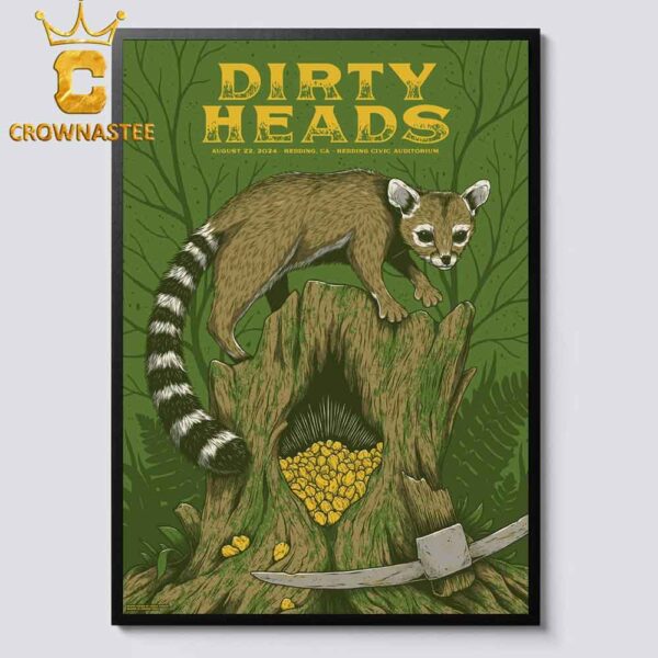 Dirty Heads In Redding California 2024 At Redding Civic Auditorium On August 22 Home Decor Poster Canvas