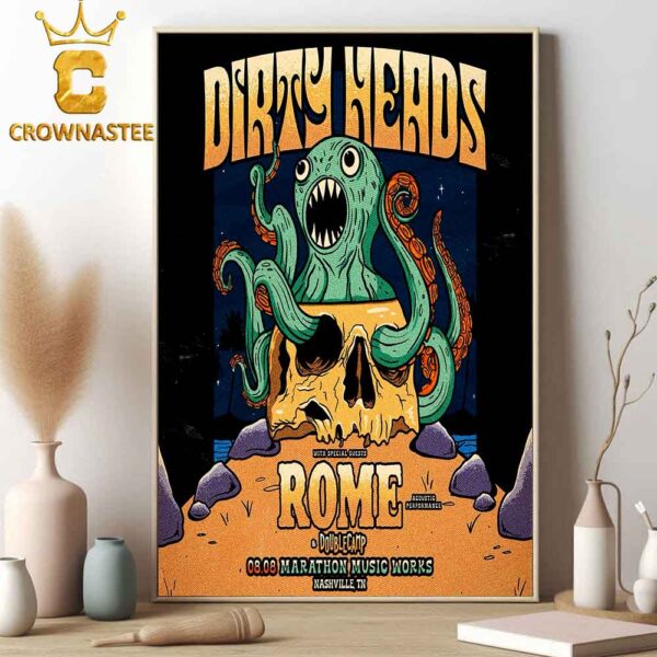 Dirty Heads At Marathon Music Works Nashville 2024 On August 8th Home Decor Poster Canvas