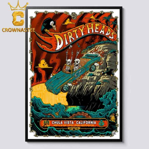 Dirty Heads Chula Vista California North Island Credit Union Amphitheatre On August 24 2024 Home Decor Poster Canvas