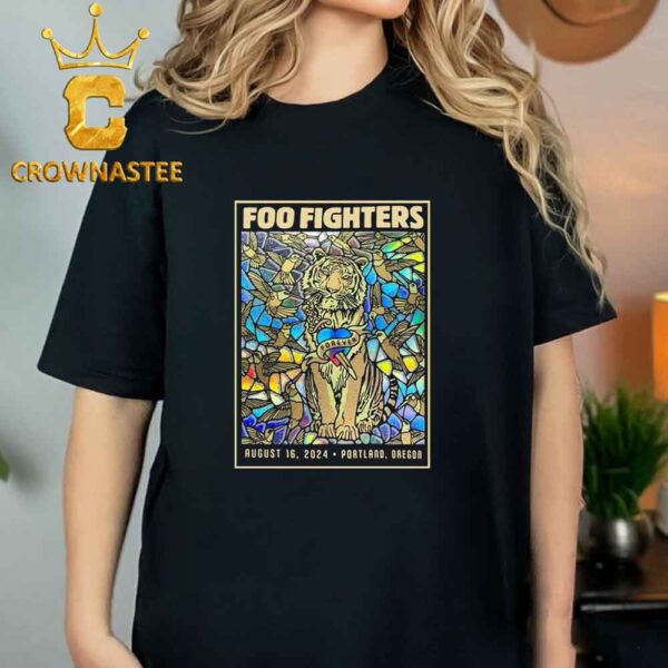 Foo Fighters At Providence Park In Portland Oregon 2024 Everything Or Nothing At All Tour On August 16th Holographic Classic T-Shirt