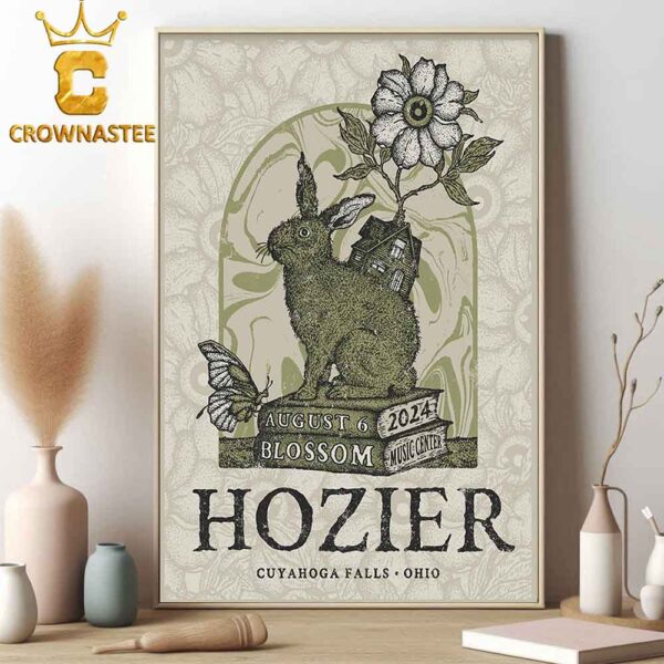 Hozier Cuyahoga Falls Ohio At Blossom Music Center On August 6th 2024 Home Decor Poster Canvas