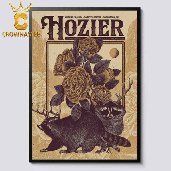 Hozier In Saskatoon SK 2024 At Sasktel Centre On August 21 Home Decor Poster Canvas