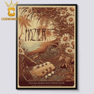 Hozier Madrid Event Poster The Show At WiZink Center Madrid On 1st July 2024 Home Decor Poster Canvas