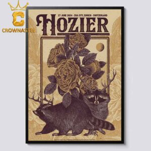 Hozier Zurich Event Poster The Show At ZOA City Zurich On 27th June 2024 Home Decor Poster Canvas Home Decor Poster Canvas