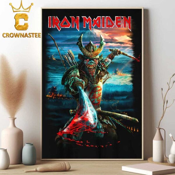 Iron Maiden The Future Past 2024 Tour Senjutsu Mount Fuji Home Decor Poster Canvas