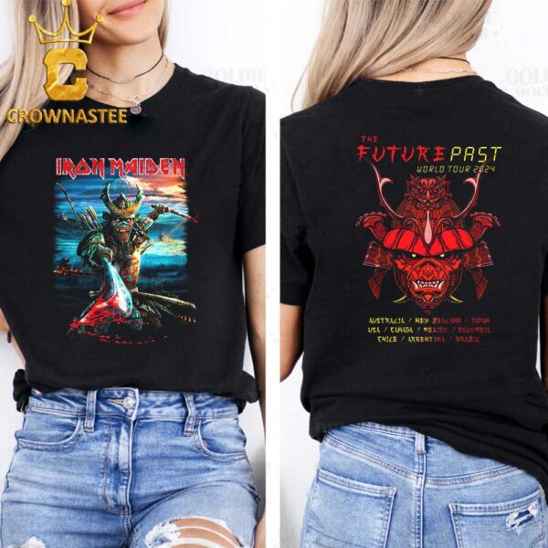 Iron Maiden The Future Past 2024 Tour Senjutsu Mount Fuji Two Sided T-Shirt