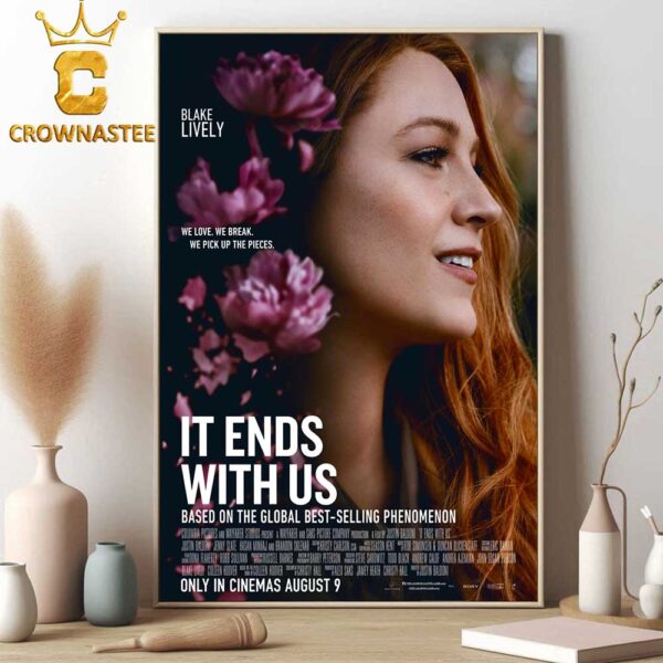 It Ends With Us Movie Star Blake Lively 2024 Original Poster Home Decor Canvas