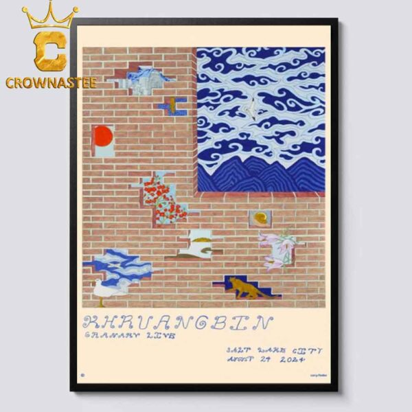 Khruangbin Granary Live Salt Lake City On August 24th 2024 Home Decor Poster Canvas