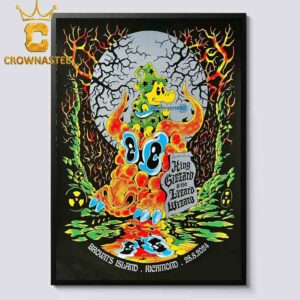 King Gizzard And The Lizard Wizard At Browns Island Richmond 2024 On August 28th Home Decor Poster Canvas