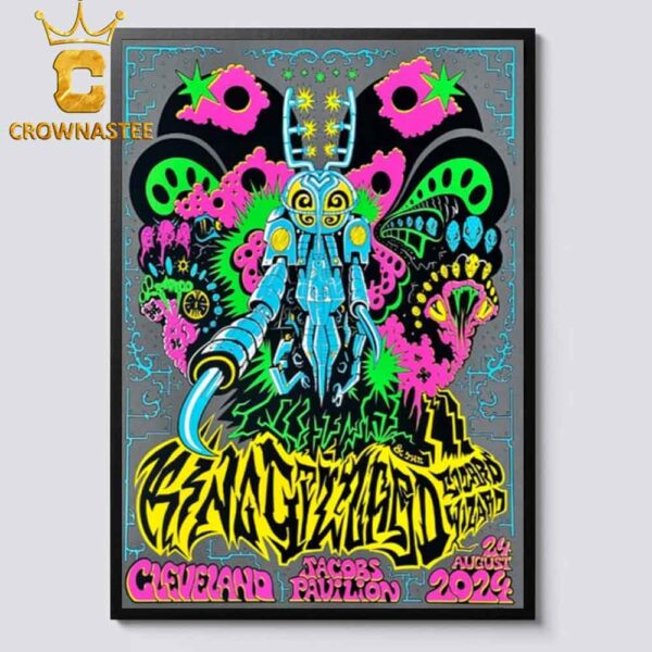 King Gizzard And The Lizard Wizard Cleveland Jacobs Pavilion On August 24th 2024 Home Decor Poster Canvas