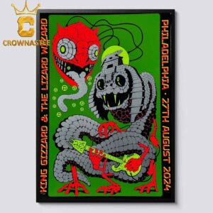 King Gizzard And The Lizard Wizard Philadelphia On August 27th 2024 Home Decor Poster Canvas