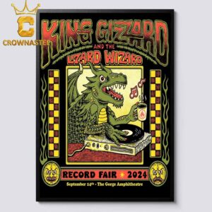 King Gizzard And The Lizard Wizard Record Fair 2024 Grant County Washington At The Gorge Amphitheatre On September 14th Home Decor Poster Canvas