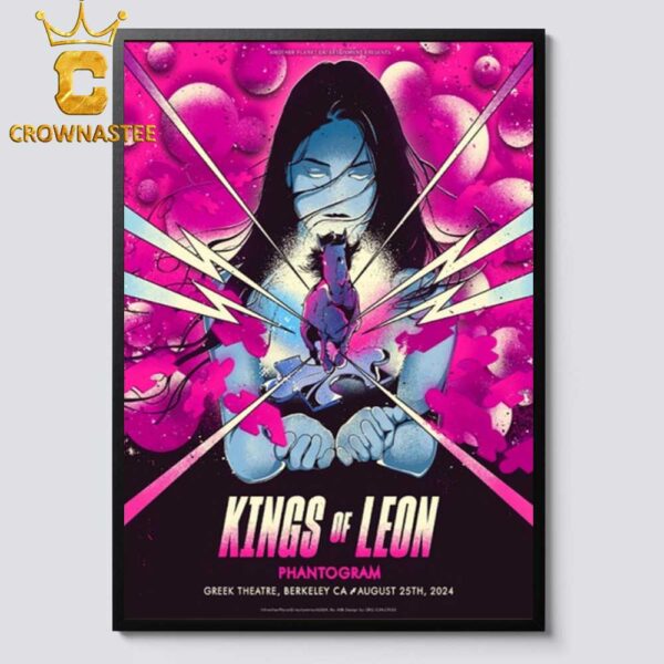 Kings Of Leon Berkeley California 2024 At Phantogram Greek Theatre On August 25th Home Decor Poster Canvas