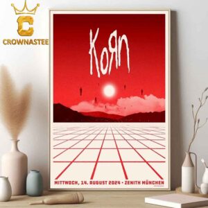 Korn At Zenith Munchen Munich 2024 Tour Mittwoch On August 14th Home Decor Poster Canvas