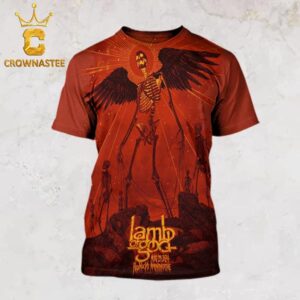 Lamb Of God Red Rocks Amphitheatre 2024 On August 29th Ashes Of The Wake 20 Years All Over Print Tee Shirt