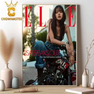 Lisa Blackpink On The Cover Of ELLE Magazine September 2024 Issue Lisa Breaks Out Home Decor Poster Canvas