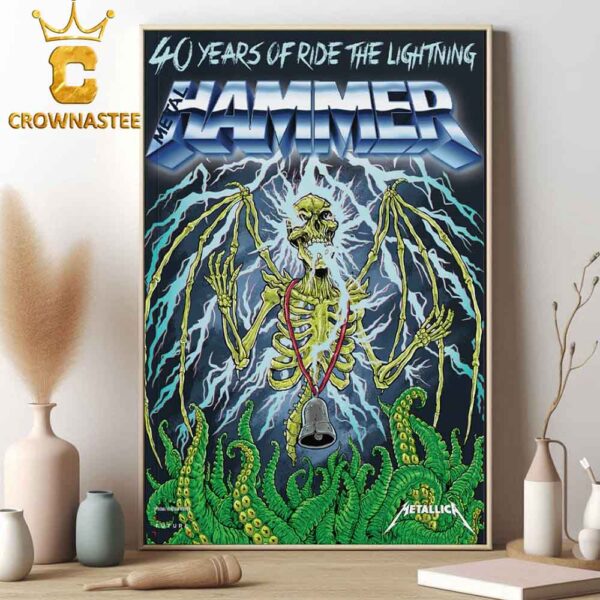 Metal Hammer Issue 390 Metallica Magazine 40 Years Of Ride The Light 2024 Home Decor Poster Canvas