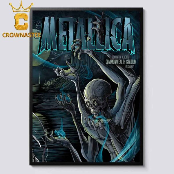 Metallica At Commonwealth Stadium Edmonton Alberta Canada 2024 On August 25 M72 World Tour North America Home Decor Poster Canvas