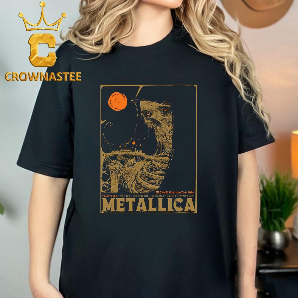 Metallica At Foxborough Massachusetts M72 World Tour 2024 North America Tour Classic T-Shirt Metallica At Foxborough Massachusetts M72 World Tour 2024 North America Tour Classic T-Shirt