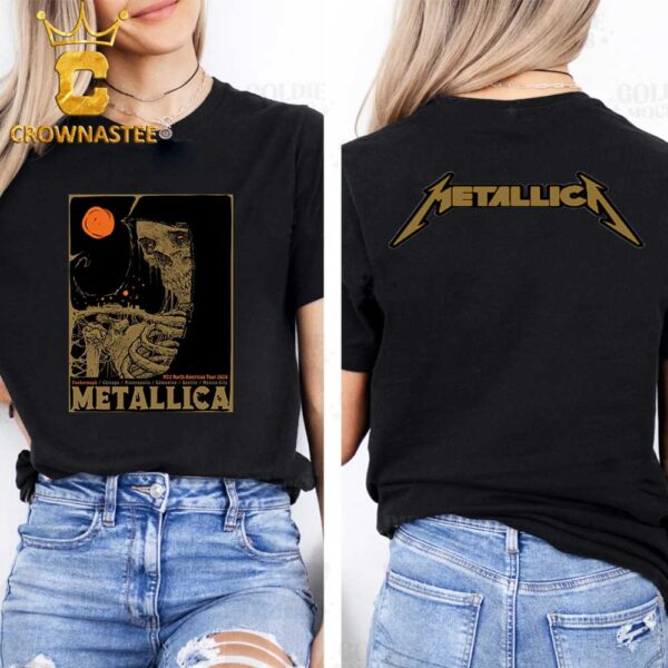 Metallica At Foxborough Massachusetts M72 World Tour 2024 North America Tour Two Sided Classic T-Shirt