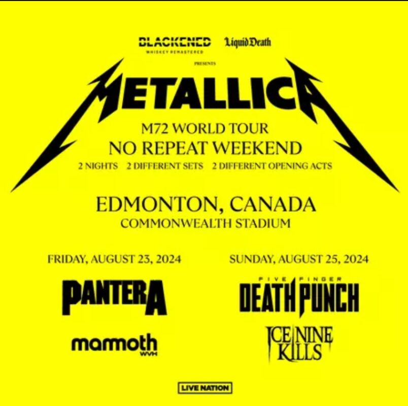 Metallica Edmonton 2024