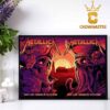 Metallica Foxborough MA Day 2 At Gillette Stadium 2024 M72 World Tour On August 4th Home Decor Poster Canvas