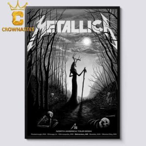 Metallica In Edmonton Alberta Canada 2024 At Commonwealth Stadium On August 23 25 M72 World Tour Home Decor Poster Canvas