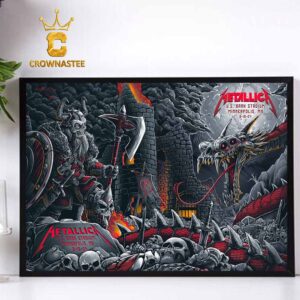 Metallica In Minneapolis MN At US Bank Stadium 2024 On August 16th And 18th M72 World Tour North America Home Decor Poster Canvas