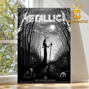 Metallica M72 World Tour North America In Edmonton Alberta Canada 2024 At Commonwealth Stadium On August 23 25 Poster Canvas