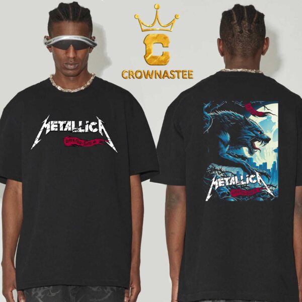 Metallica Pop Up Lumen Field Seattle WA 2024 On August 30 M72 World Tour North America Two Sided T-Shirt