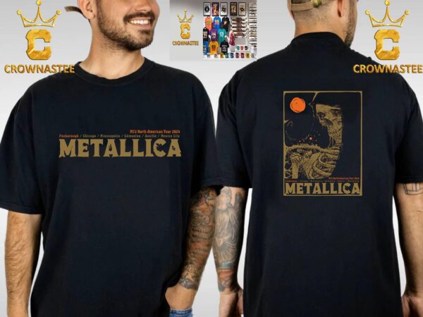 Metallica World Tour At in Foxborough MA USA On August 2nd And 4th 2024 Art By Godmachine For M72 North American Tour 2024 Two Sided Unisex T-Shirt