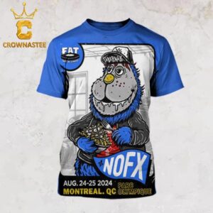 NOFX In Montreal Quebec 2024 Parc Olympique On August 24 25 Final Tour All Over Print T-Shirt