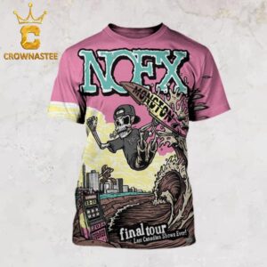 NOFX Molson Canadian Centre In Moncton 2024 On August 28 And 29 All Over Print Tee Shirt