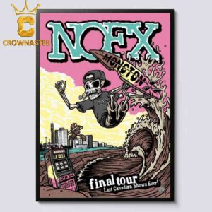 NOFX Molson Canadian Centre In Moncton 2024 On August 28 And 29 Home Decor Poster Canvas